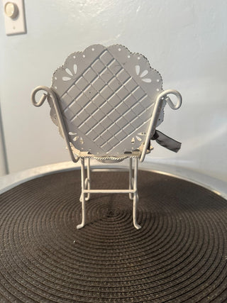 Chair White, Black Checker MTS|102085