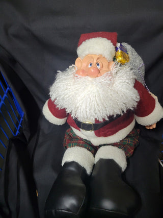 Weighted Sitting Fabric Santa|133841