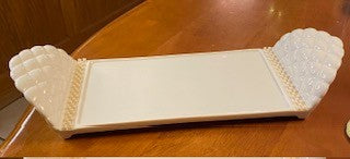 Vntge AVON Quilted Ceramic Vanity Tray w Pearls RSV