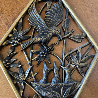 Vtg Burwood Industries Bird Nest Wall Plaque MTS|103063