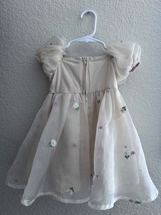 GIRL'S Gold FLORAL TULLE DRESS