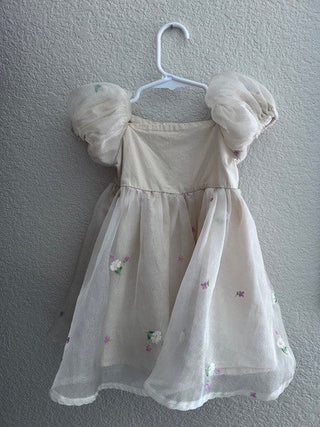 GIRL'S Gold FLORAL TULLE DRESS