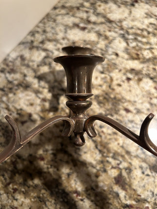 Vintage Brass 4 Taper Sitting Candelabra   MTS|75287