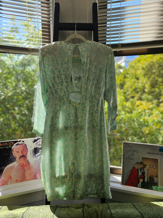 Vtg 80s/90s Silk Studio Dress MTS|100942