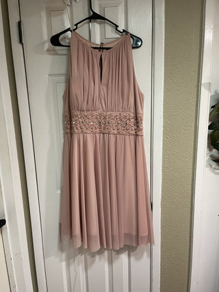 Women's Size 16 Blush Pink Cocktail/Bridesmaid Dress w/Beading RCD|119469