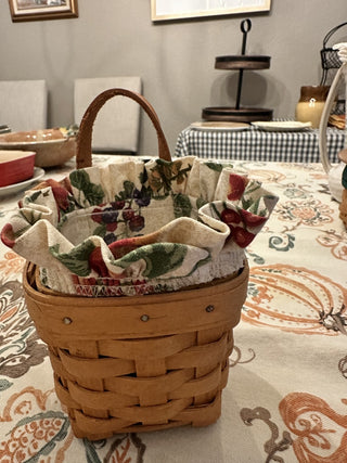 Longaberger Hostess Basket with Leather Handle and Liner MTS|104328