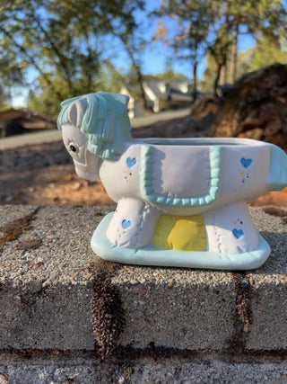 Vintage My Neil Horse Baby Boy Planter Vase Figure