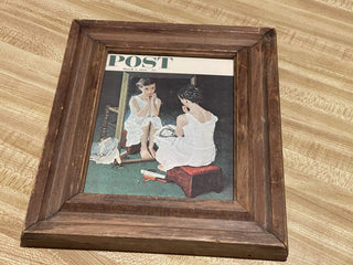 9"x10.25" Framed S.E. Post "Girl at Mirror'--SP RCD