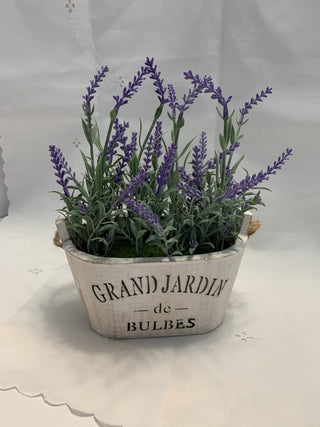 Faux Lavender Bucket|62171