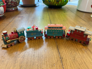 Hallmark Santa Train Ornaments (4)|123903