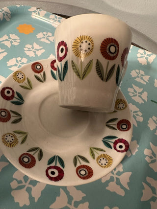 Vintage Teacup Saucer Sweden UE MTS