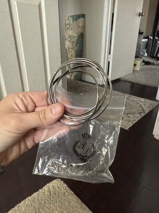 Silver bangle bracelets