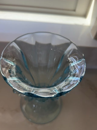 Vintage Fostoria "Baroque" Azure Blue Vase