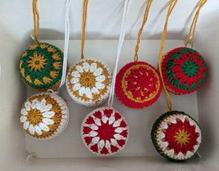 Crochet Christmas ornament multicolor