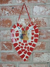 Mosaic Red & White Heart