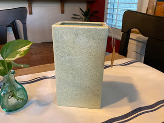 Bauer speckled green MCM vase 8” MTS