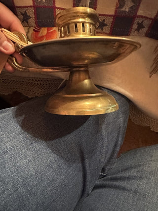 Vintage Brass Pedestal Chamber Candlestick holder #47 VV MTS|126947