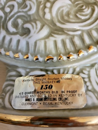 JMD- Vtg. 1969 Jim Beam "Yellow Roses" Whiskey Decanter w/ Stopper