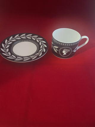 Victoria Beale “Olympia Black” Teacup & Saucer rcd|142756
