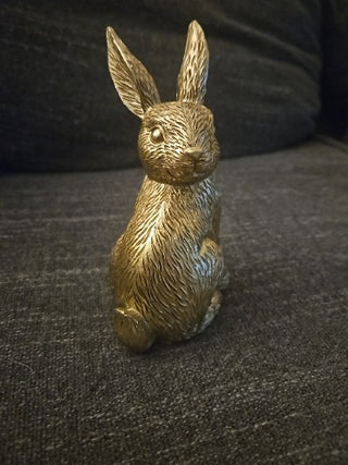 RM826-Small Resin Gold Bunny