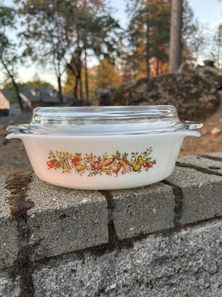 #91 Vintage Anchor Hocking Harvest Vegetable Farmhouse Cottagecore Baking Dish Made in USA