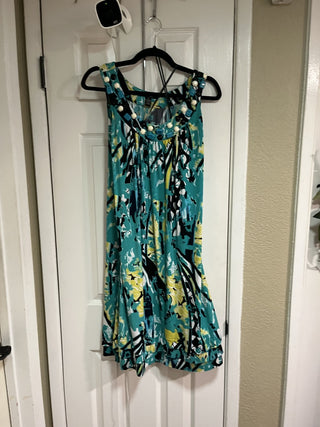 Women's Size1X Sleeveless Dress with Beaded Neckline RCD|119494