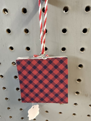 Ornament Rustic Mini Silver Square Window RCD|126681