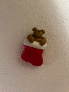 #2564 Teddy Bear in Stocking Magnet RSV|125285