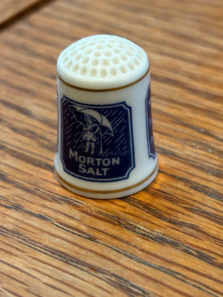 Vtg Thimble - Franklin Mint PorcelainMorton Salt RCD