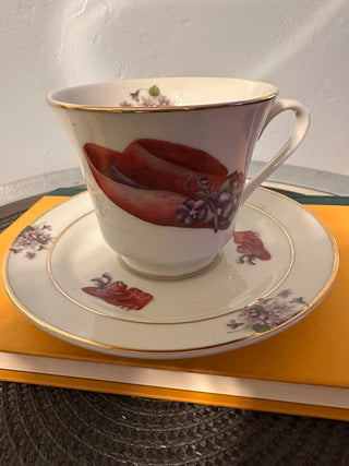 Vintage Teacup/Saucer Red Hat MTS