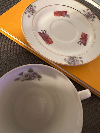 Vintage Teacup/Saucer Red Hat MTS