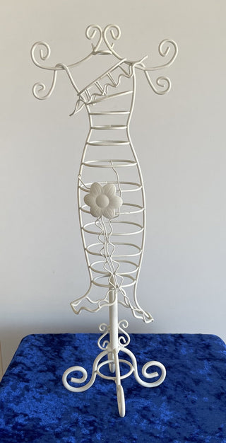 jewelry organizer, white dress shape RSV