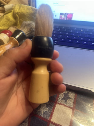 Vintage Barbershop Pure Bristle Wooden Shave Brush West Germany #47 VV MTS|107941