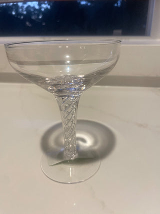 Vtg.Stuart Ariel Fine Crystal Martiny Glass, Airtwist Steamglass-RSV