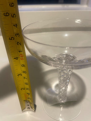 Vtg.Stuart Ariel Fine Crystal Martiny Glass, Airtwist Steamglass-RSV