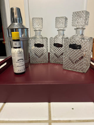 Mj94-3 VTG Diamond Cut Decanter w/tags-MTS|134053
