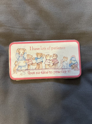 1990 I Have Lots Of Patience But No Time To Practice It fridge magnet Metal Face RSV