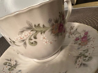 Vintage Teacup/ Saucer China Soft Green MTS