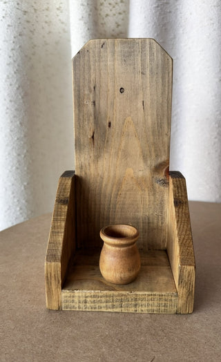 Wood Taper Candle Sconce|81540