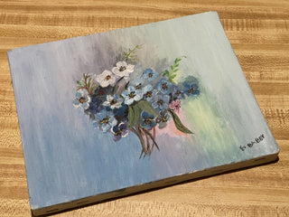 10"x8" Floral/ Violets Original Art, '84--SP RCD