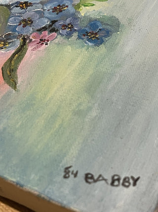 10"x8" Floral/ Violets Original Art, '84--SP RCD