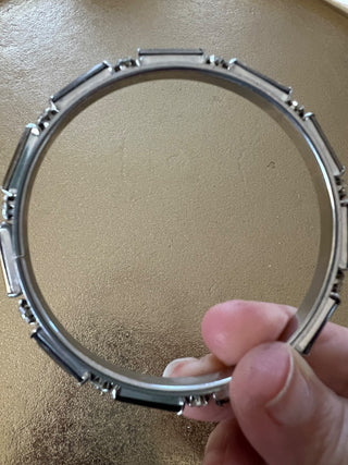 Mesh bangle/rhinestone bracelet (set of 2)|53937