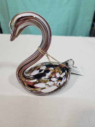 Robert Clements 4" Hand Blown Art Glass Swan RCD|81961