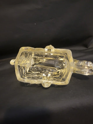 Vintage L.E. Smith Clear Glass Jumping Horse RCD