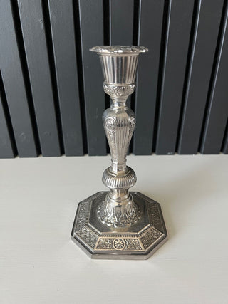 Vintage silver plate ornate candlestick RSV