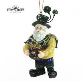 #62 VVKurt Adler Shamrock Santa Claus Ornament Irish pot gold St. Patty's DayMTS|59988