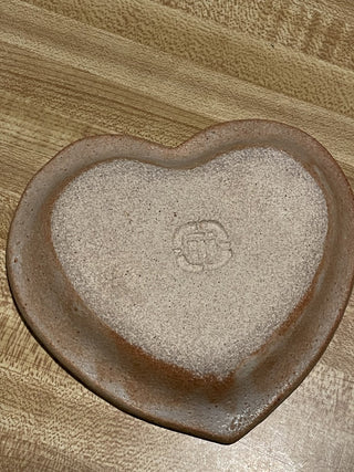 5" Art Pottery Heart Trinket Dish--SP MTS