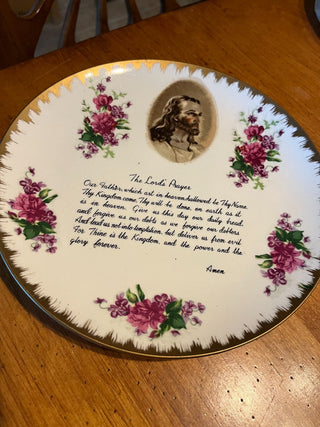 The Lord's Prayer Porcelain Decorative Plate Made In Japan RSV