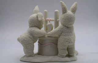 #62 VV Dept 56 Snow Bunnies "Wishing you a Happy Easter" Wishing Well MTS|57998