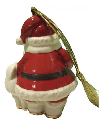 Lenox Rudolph with Santa Disney Ornament 40 years and still glowing new in the box #62 VV MTS